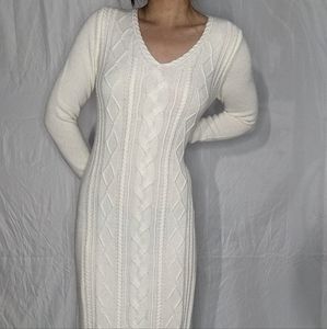 Calvin Klein White Maxi Knit Dress